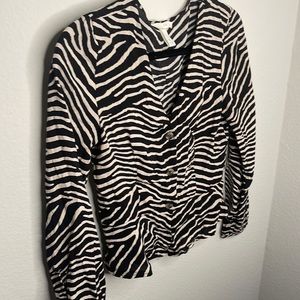 H&M zebra long sleeve top